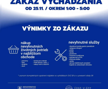 Aktuality / Núdzový stav od 25.11.2021!
