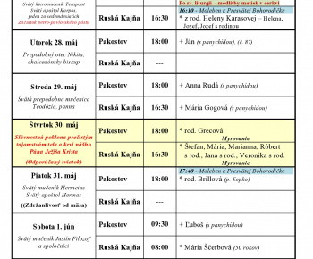 Aktuality / Liturgický program 15.01.2024 - 21.01.2024 - foto