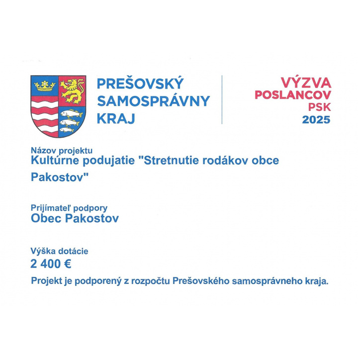Kultúrne podujatie ’’Stretnutie rodákov obce Pakostov’’