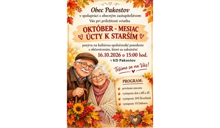 OKTÓBER - MESIAC ÚCTY K STARŠÍM