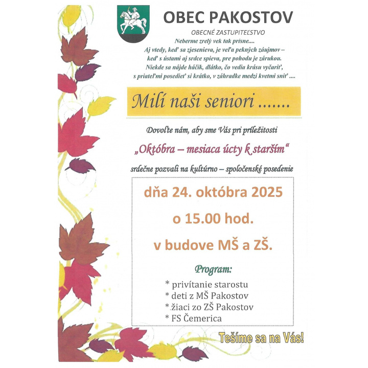 Október - mesiac úcty k starším