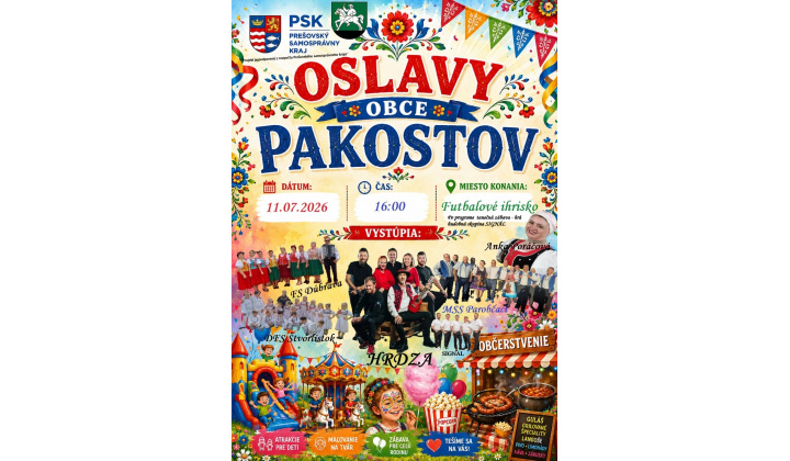 Oslavy obce Pakostov 2026