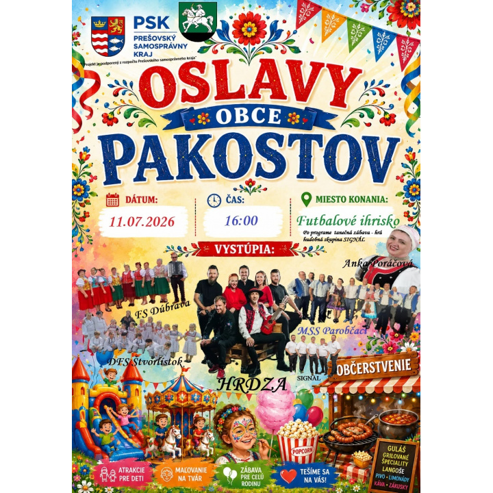 Oslavy obce Pakostov 2026
